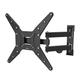Hama TV wall bracket (swiveling, tilting, fully movable, wall bracket for TVs from 32 to 65 inches (81 - 165 cm), VESA to 400x400, including Fischer dowels, extra stability thanks to 3 joints) black