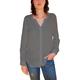 Posh Gear Womens Silk Blouse Camicetta 100% Silk, Grey, Size XXL