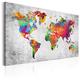 murando Canvas Wall Art 120x80 cm / 48"x32" 1 pc. Non-woven Canvas Prints Image Framed Artwork Painting Picture Photo Home Decoration - world map continent k-A-0147-b-a