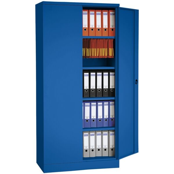 Gürkan Stahlschrank mit Flügeltüren 92 x 195 cm blau, 92x195x42 cm Image