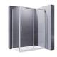 ELEGANT 1100 x 760mm Sliding Shower Enclosure 8mm Easy Clean Glass Shower Cubicle Door with Shower Tray + Side Panel