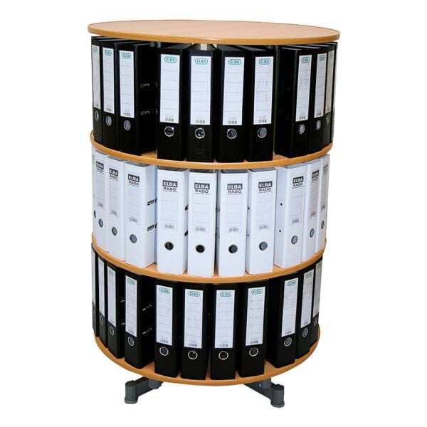 OTTO Office Ordnerdrehsäule für 70 Ordner 3 Etagen braun, 123 cm Image