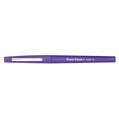 Paper Mate 8450152 Point Guard Flair Purple Ink with Purple Barrel 0.7mm Porous Point Stick Pen - 12/Pack
