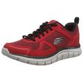 Skechers TRACK BUCOLO, Men's Low-Top Trainers, Red Black, 11 UK (46 EU)