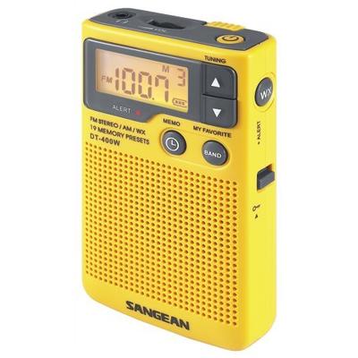 Sangean DT-400W AM/FM Portable Radio - Yellow