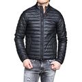 Armani Jeans Eco Leather Quilted Jacket MEDIUM BLACK