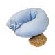 merrymama – Stillkissen + Futter mit Schnürung/cm 130 (gefüllt mit Bio-Dinkelspelz) hellblau