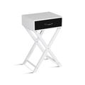 Costway Modern X-Shape Accent Side End Table-Black