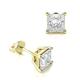 Tabolik 1/2 Carat Certified 100% Natural Princess Diamond Stud Earrings for Women In 9K White Gold