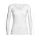 Icebreaker Merino Wool Underwear, Women's Long Sleeve Sweetheart T-Shirt, Siren Long Sleeve Gym Top, Ladies Sweater - Snow/White, XL
