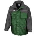 Result Mens Workwear Heavy Duty Water Repellent Windproof Combo Coat (3XL) (Bottle Green/Black)