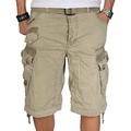 Geographical Norway Men's cargo shorts, summer Bermuda shorts, shorts, beige, M