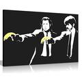 Banksy Pulp Fiction Banana Gun Graffiti Canvas Wall Art Picture Print (36X24)