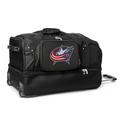 MOJO Columbus Blue Jackets Black 27'' 2-Wheel Drop Bottom Rolling Duffel Bag