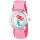 Disney Kids' W000958 Ariel Stainless Steel Watch with Pink Nylon Band