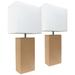 Albers 21" Beige Leather Accent Table Lamp Set of 2