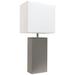 Albers Gray Leather Accent Table Lamp