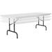 72" x 30" Adjustable Height Antimicrobial Resin Folding Table - 16" - 26"H