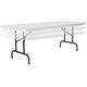 72" x 30" Adjustable Height Antimicrobial Resin Folding Table - 16" - 26"H