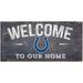 Indianapolis Colts 6" x 12" Welcome To Our Home Sign