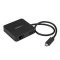 StarTech.com USB-C Multiport Adapter - Tragbares USB-C 4k HDMI Minidock - Gigabit Ethernet, USB 3.0 Hub (1x USB-A, 1x USB-C) - USB Typ-C Multiport Adapter - Thunderbolt 3 kompatibel (DKT30CHD)