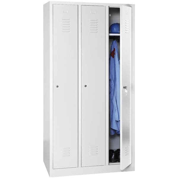 Gürkan Spind mit Drehriegelverschluss für Vorhängeschloss grau, 90x180x50 cm Image