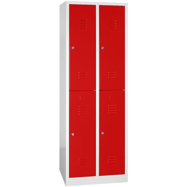 Gürkan Spind mit Drehriegelverschluss für Vorhängeschloss grau, 60x195x50 cm