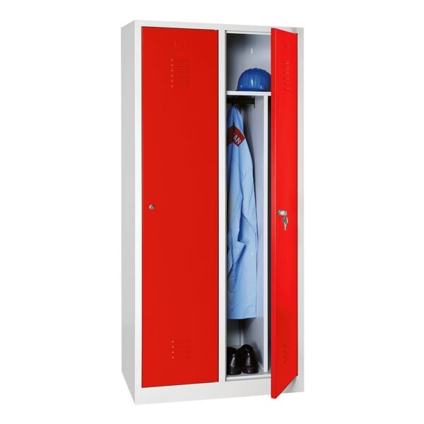 Gürkan Spind mit Drehriegelverschluss für Vorhängeschloss grau, 80x180x50 cm Image