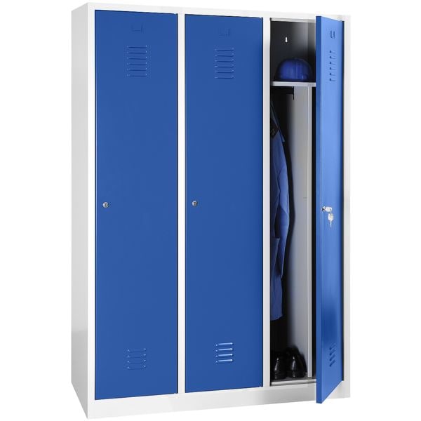 Gürkan Spind mit Drehriegelverschluss für Vorhängeschloss grau, 118x180x50 cm Image