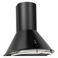 Klarstein Noir Retro CookerHood - Extractor Hood, 430 m³/h Extraction Rate, Circulating Air and Exhaust Air Operation Possible, Suitable for Wall Mounting, Two Framed LED Lamps, Matte Black