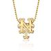 Women's Alex Woo New York Mets 16" Little Logo 14k Yellow Gold Necklace