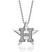 Women's Alex Woo Houston Astros Little Logo 14kt White Gold & Diamond Necklace
