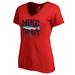 Women's Fanatics Branded Mike Trout Red Los Angeles Angels Player Hometown Collection V-Neck T-Shirt
