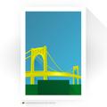 Pittsburgh Pirates 14" x 20" PNC Park Clemente Bridge Minimalist Art Giclee Print