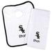 Newborn & Infant White Chicago Sox Personalized Bib Burp Cloth Set