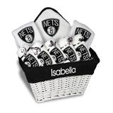 Newborn & Infant White Brooklyn Nets Personalized Large Gift Basket