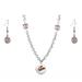 Baltimore Orioles Crystals from Swarovski Baseball Necklace & Earrings