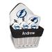 Newborn & Infant White Tampa Bay Lightning Personalized Medium Gift Basket