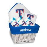 Newborn & Infant White Texas Rangers Personalized Medium Gift Basket