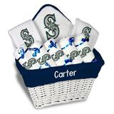 Newborn & Infant White Seattle Mariners Personalized Large Gift Basket