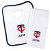 Newborn & Infant White Minnesota Twins Personalized Bib Burp Cloth Set