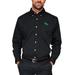 Men's Black North Texas Mean Green Wicked Woven Long Sleeve Button-Down Shirt