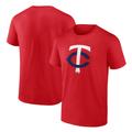 Men's Red Minnesota Twins Secondary Color Primary Logo T-Shirt
