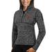 Women's Antigua Heathered Charcoal San Francisco Giants Fortune Half-Zip Pullover Sweater