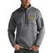 Men's Antigua Charcoal Georgia Tech Yellow Jackets Fortune Half-Zip Sweatshirt