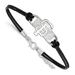 San Francisco Giants Sterling Silver Small Center Leather Bracelet