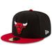 Men's New Era Black/Red Chicago Bulls Official Team Color 2Tone 59FIFTY Fitted Hat