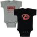 Newborn & Infant Soft as a Grape Black/Gray Arizona Diamondbacks 2-Piece Body Suit