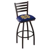 Notre Dame Fighting Irish 30" Black Alternate Wrinkle Swivel Bar Stool with Ladder Style Back