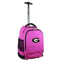 Pink Georgia Bulldogs 19'' Premium Wheeled Backpack